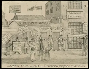 Palaeontological Prints: Highbury Grove in 1846