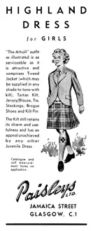 Kilts Prints: Highland dress for Girls - advertisement, 1956