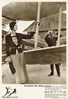 Airfield Gallery: Hilary Charles at Heston in Matita advertisement
