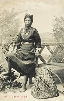 Coolie Prints: Hill Coolie Girl - India