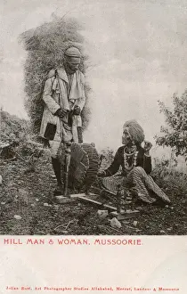Municipal Prints: Hill Man and Woman - Mussoorie, Uttarakhand, India