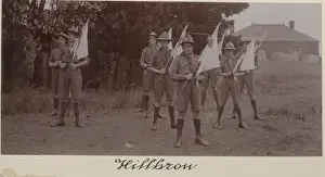 Hillbrow Prints: Hillbrow Scout Troop, Johannesburg, with flags