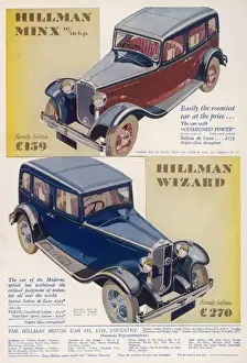 1932 Prints: Hillman car advertisement