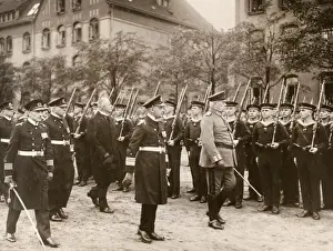 Kiel Prints: Hindenburg naval inspection, Kiel, Germany