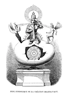 Symbolic Prints: Hindu Creation Myth