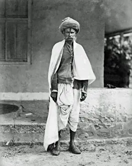 Pune Prints: Hindu man, Poona (Pune), Maharashtra, India