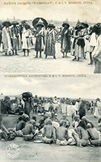 Worshipping Collection: Hindu Priests in India