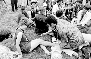 Woburn Prints: Hippies relaxing in a field at Woburn Park