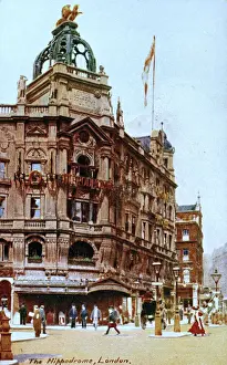 Circuses Prints: The Hippodrome building, London