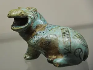 Roar Prints: Hippopotamus. Egyptian faience. Egypt