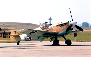 2010s Prints: Hispano HA.1112-M1L Buchon G-AWHE / Black 1