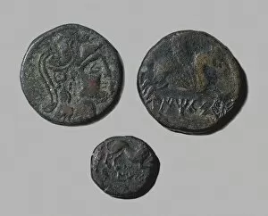 Aces Gallery: hispano-roman coins. Top: aces. Obverse: head of