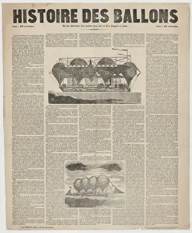 Tissandier Prints: Histoire des ballons, et des diverses ascensions qui ont eu