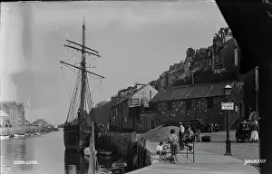 Looe Prints: Historic Harbor Scene