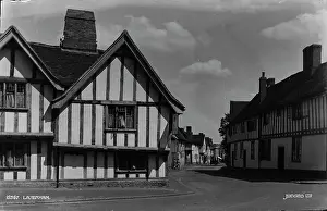 Half Timbered Prints: Historic Lavenham Street Scene