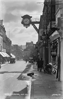 Winchester Prints: Historic View of Winchester High Street