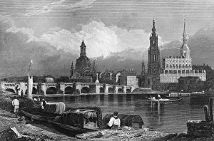Payne Prints: Historical View of Dresden on the Elbe c. 1850