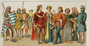 Historia Prints: History of England. 1300-1400. From left to right