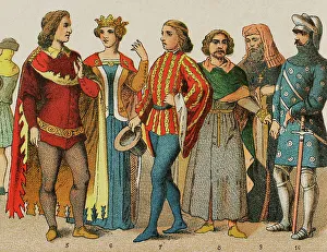 Fourteenth Prints: History of England. 1300-1400. From left to right