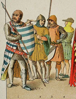 1376 Prints: History of England. 1300-1400. From left to right