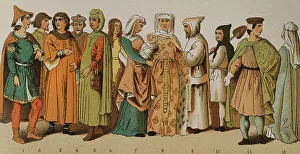 History of France. 1200. From left to right: ordinary
