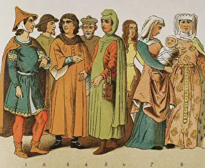 Ordinary Prints: History of France. 1200. From left to right: ordinary