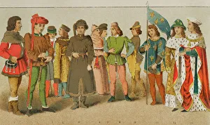 Victorious Prints: History of France. 1400. From left to right, 1