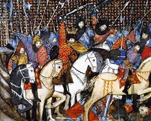 Contest Prints: History of Gaul. Battle between Romans and Celts
