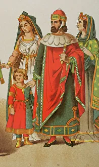 Dames Prints: History of Italy. 1200. Doge of Venice and Venetian