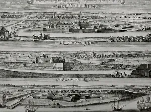 Urbanism Prints: History of Latvia. Courland. Fortifications of