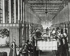 Aliments Gallery: History of Medicine. Modern Age. Carity Hospital. Engraving
