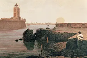 Veracruz Prints: History of Mexico. Veracruz and Fort of St John of Ulloa