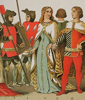 Armored Prints: History of Spain. 1300. Warriors and nobles