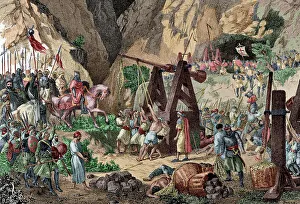 History of Spain. Battle of Covadonga, 722. Museo Militar