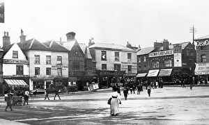 Hitchin Prints: Hitchin Market Place early 1900s