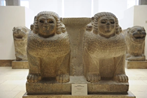 Anatolian Collection: Hittites. Column base with double sphinx from the entrance o
