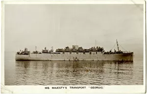 Images Dated 7th May 2019: HM Transport ship Georgic, WW2