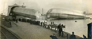 Cavendish Gallery: HMA No1 Mayfly after structural failure in Cavendish Dock