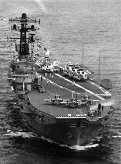 1955 Collection: HMAS Melbourne head-on