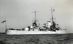 Carrier Collection: HMS Achilles, British light cruiser, WW2