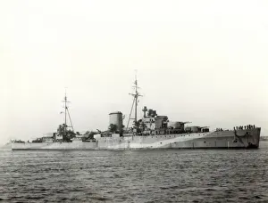 HMS Ajax, British light cruiser, WW2