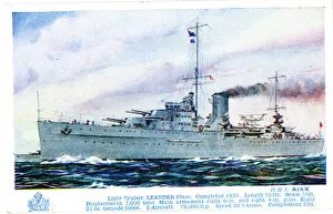 Images Dated 28th June 2016: HMS Ajax, light cruiser, Leander class