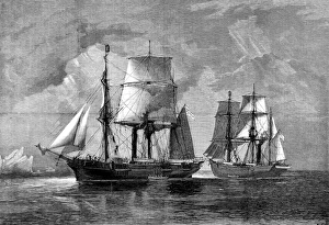 Images Dated 16th August 2004: HMS Alert and HMS Discovery, 1875