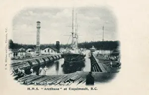Leander Prints: HMS Arethusa, British cruiser, Canada