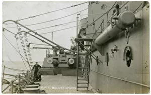 Turret Collection: HMS Bellerophon, British battleship