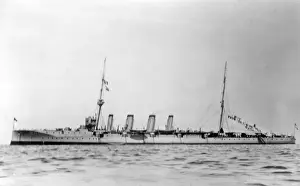Cruisers Prints: HMS Bristol, British light cruiser, WW1