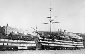 Dartmouth Collection: HMS Britannia and HMS Hindostan Training Ship