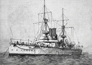 Flagship Prints: HMS Centurion (1892). Centurion-class battleship. Royal Navy
