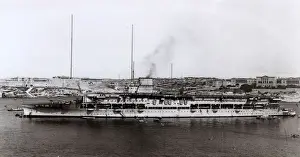 HMS Courageous, aircraft carrier, at Malta