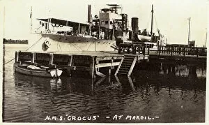 HMS Crocus, British sloop, at Basra, Iraq